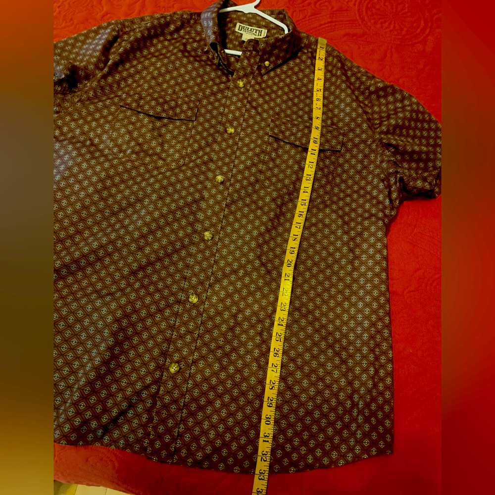 🛍️3 For $10🛍️ Duluth Trading Co Men's Rusty Burgundy Relaxed Fit Shirt, 2XL - Picture 5 of 9